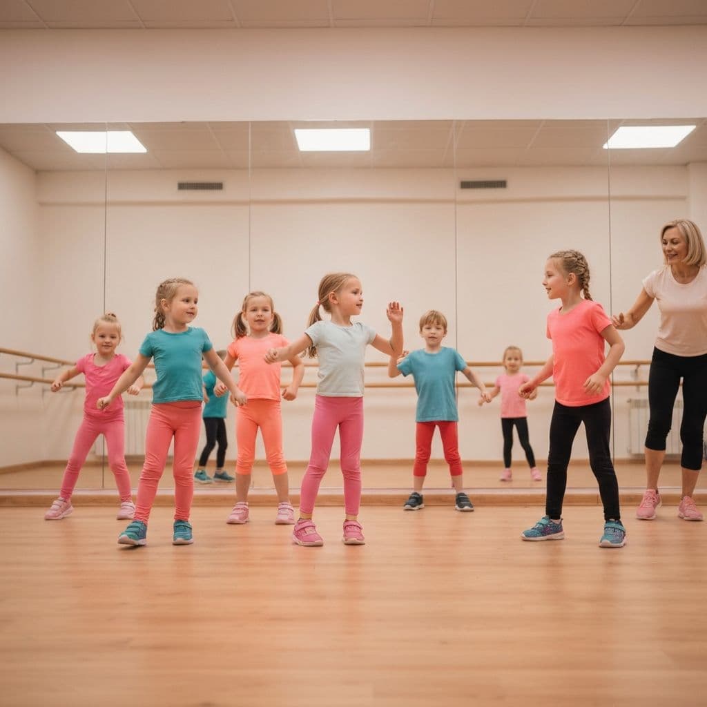 Young dancers in class